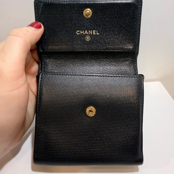 Chanel Black Leather Compact Wallet - Picture 5 of 9